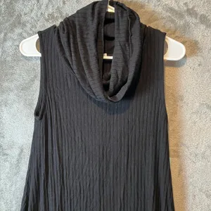 Abound Cowl Neck Knit Ribbed Sleeveless Dress Black Ribbed‎ Size Medium New thumbnail 7