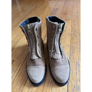 All Saints Ariel Brown Suede Zip Up Combat Boots Size 37 thumbnail 15