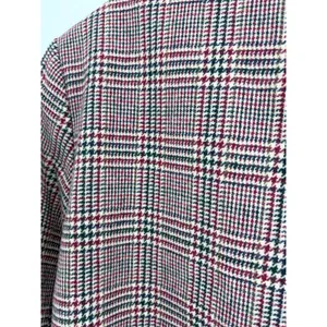Vintage Talbots Blazer Red Plaid 100% Wool Two Button Jacket Size M thumbnail 6