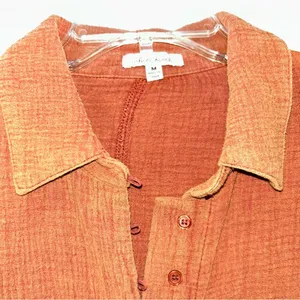 White Birch Rust Button Down Top Women’s Medium thumbnail 2