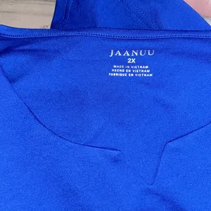 Jaanuu Royal Blue 2X Scrub Top NWT thumbnail 5