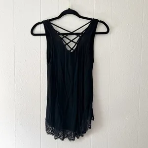 Womens Gauzy Lace Top XS Boho Fairygoth Witchy Gothcore Emo Rockabilly Punk thumbnail 4