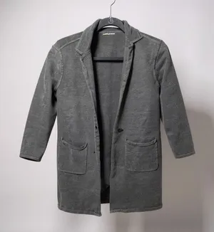 Banana Republic Knit Blazer Cardigan Dark Gray Pockets Women's Petite Small‎ thumbnail 1