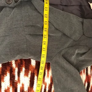 2000s Y2K Gothic Dark Academia Corporate Office Siren Core Fitted Gray Blazer Jacket two button front long sleeve Vintage thumbnail 4