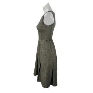 Ann Taylor LOFT Petites Gray Wool Silk Sleeveless Mini Flare Tank A-Line Dress 2 thumbnail 2