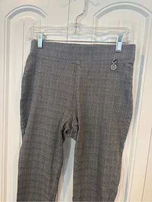 Tommy Hilfiger black plaid pull on dress pants/leggings size 8 thumbnail 3
