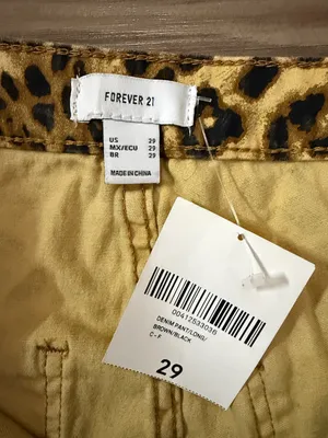 Forever 21 Leopard Flare Jeans 29 Fits 27x32 NWT Bell Bottom Animal Print thumbnail 6