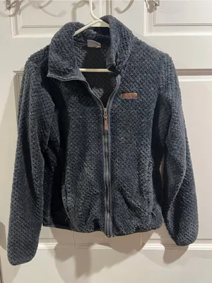 Columbia Cozy Full-Zip Teddy Jacket in Charcoal Gray Size small thumbnail 1