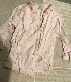 Old Navy pink button down top. Size medium. Super cute and preppy. Womens Button Down Shirt Long Sleeve V-Neck Classic Style Work Office Shirt thumbnail 4