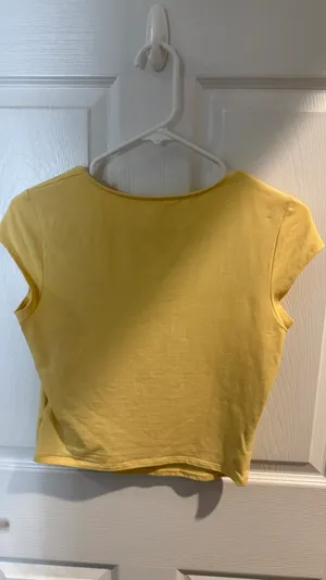 Garage Butter Yellow Square Neck Crop Top thumbnail 2