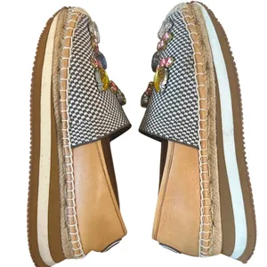 Tory Burch Crystal Daisy Espadrilles Jeweled Slip On‎ 6.5 thumbnail 8