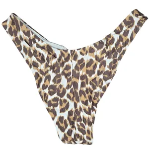 Aerie Leopard‎ Print High Waisted Bikini Bottoms Swimsuit Size L thumbnail 2