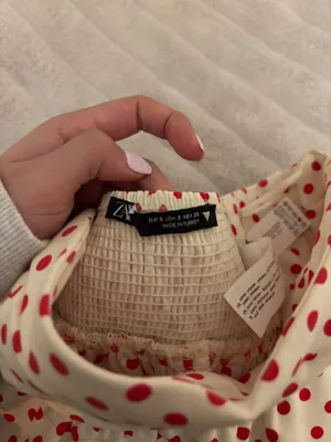 Zara cropped polka dot top  thumbnail 4