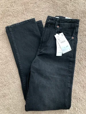 ZARA Black Straight Leg Jeans thumbnail 1