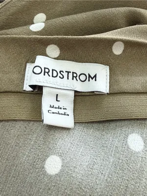 Nordstrom Satin Polka Dot Skirt Size Large thumbnail 3