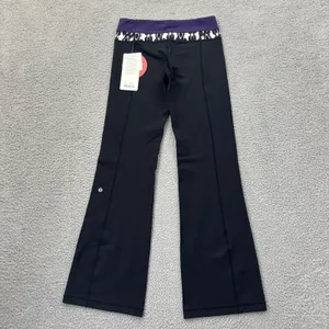NWT Y2K Lululemon Groove Pants Black Flare Reversible Athleisure Women's 6 x 31 thumbnail 3