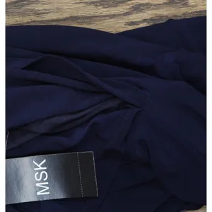 NWT MSK V-Neck Rhinestone Ladder Trim Side Slit Evening Gown Dress Navy Blue S thumbnail 7