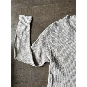 American Eagle Grey Pullover Knit Sweater Partial Button Long Sleeves Size S‎ thumbnail 7