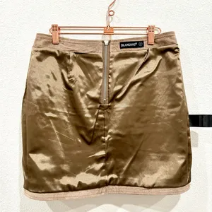 Blank NYC Suede Leather Mini Skirt Size 27 Brown Zip Front Boho Western Chic thumbnail 4