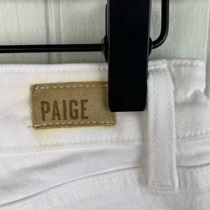 Paige Denim Kylie Cropped Skinny Jeans in Optic White Cotton Women's Size 27 thumbnail 11