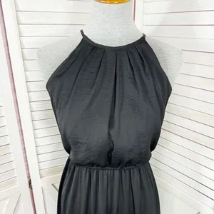 Apt. 9 High Low Halter Tie Neck Midi Maxi Dress Black Small Sleeveless Tencel‎ thumbnail 5