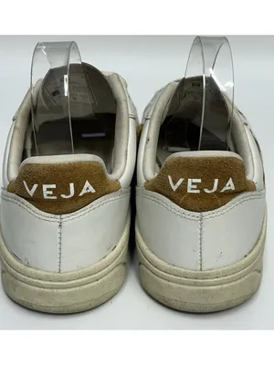 VEJA V-10 Women's Sneakers 8 Low Top Lace-Up White Brown Logo Activewear thumbnail 5