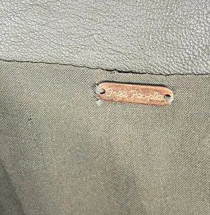 Free People Vegan Leather Moto Mini Skirt Y2K Boho Edgy Rocker Olive thumbnail 8