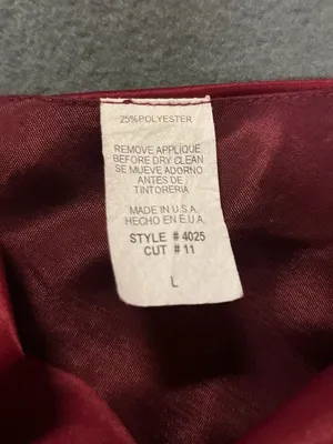 Polka USA Vintage Two-Piece Burgundy Satin Prom Dress Lace-Up Corset Top & Maxi thumbnail 10