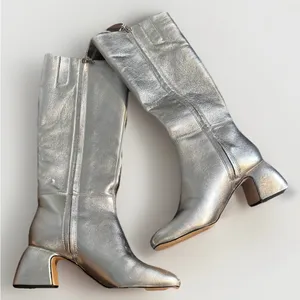 Circus by Sam Edelman Oaklyn Wide Calf Womens Boots Soft Silver 6 thumbnail 9