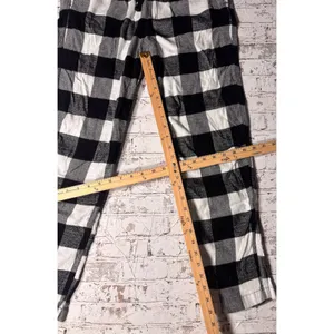 Hollister Sleep Womens Medium Black White Buffalo‎ Check Pajama Pants Relaxed thumbnail 5