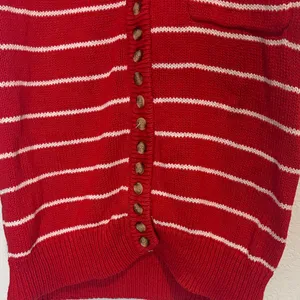 Vintage Calamity Jayne Red and white striped knit Sweater Vest small thumbnail 4