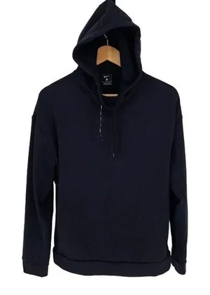 Nike Womens Fleece Long Sleeve Drawstring‎ Hoodie Black Size Medium thumbnail 1