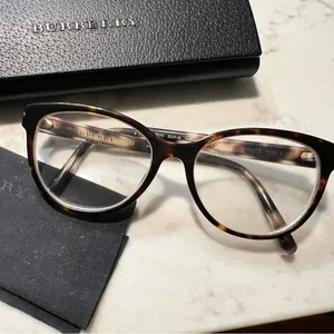 Burberry Tan Brown Eyeglass Frame & Case EUC thumbnail 3