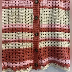 a.n.a Knit Button Sweater Stripe Vest // Size Large thumbnail 7
