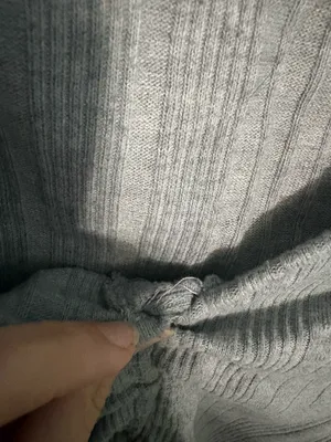 Liv & Lottie Y2k Ribbed Ruched Drawstring V-neck Long Sleeve Top Gray thumbnail 3