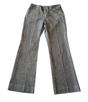 Gap Curvy Fit Flared Leg Pants Gray Denim Trousers Workcore Capsule Wardrobe 10R thumbnail 1