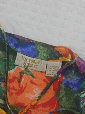 Victoria's Secret Vintage Orange Floral Satin Cami thumbnail 2