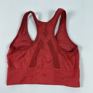Joy Lab Sports Bra Womens Small Red Seamless Racerback‎ Padded Athletic Gym thumbnail 4