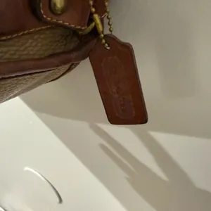 Coach Vintage Sheridan Mayfield Beige‎ Brown Saddle Leather Shoulder Bag 4225 K thumbnail 6