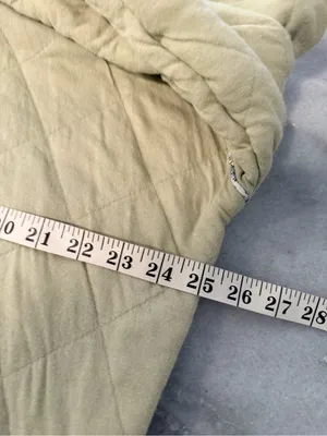 Universal Thread Size XXL Sage Quilted Pullover Sweatshirt Blue Floral Trim Soft thumbnail 7