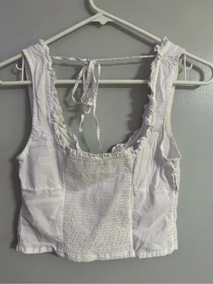 Free People White Hook-and-Eye Amelia Corset Top Size XS thumbnail 3