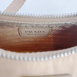PRADA logo appliqued re-edition nylon mini crossbody bag chain handbag thumbnail 5