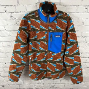 Retro-X Full Zip Fleece Jacket Deep Pile Take Root Burnished Red XS thumbnail 1