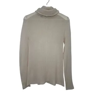 VKOO Cashmere Sheer Turtleneck Sweater 90s Minimalist M thumbnail 6