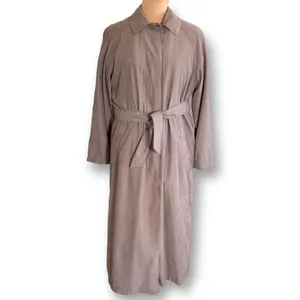 Vintage 90s London Fog Tan Faux Suede Belted Trench‎ Coat Women’s Size 6 Classic thumbnail 14