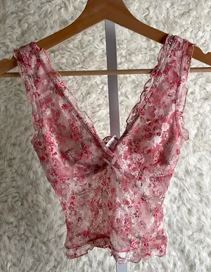 Tilly'S Women'S Full Tilt Pink Lace Tank Top~Size Xxs/Petite~Nwt! thumbnail 6