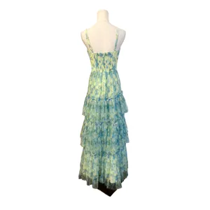 Hutch Madi Gown Watercolor Daffodil Tiered Tulle Maxi Dress NWT Size 2 thumbnail 8
