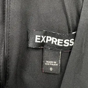 Express Sleeveless Jumpsuit Back Zip Black Size Zero Belted Casual‎ Classic 90's thumbnail 3