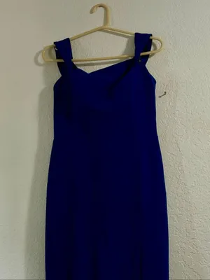 New royal Blue Sleeveless maxi Gown Dress 12 $254.00 mother of bride Xscape thumbnail 2