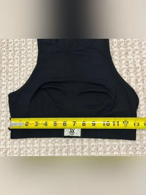 Victoria's Secret Shine Patch High-Neck Racerback Bralette Size Medium black thumbnail 6